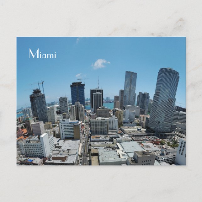 Miami Skyline - vykort (Framsida)