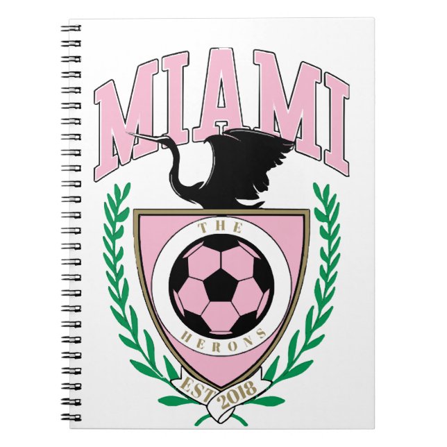 Miami Soccer Varsity Stil Anteckningsbok (Framsidan)