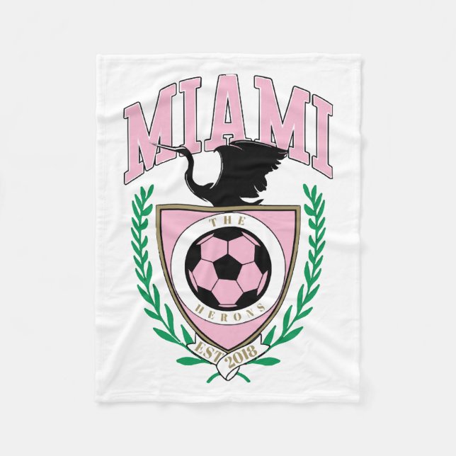 Miami Soccer Varsity Stil Fleecefilt (Framsidan)