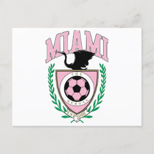 Miami Soccer Varsity Stil Helg Vykort