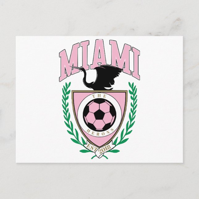 Miami Soccer Varsity Stil Helg Vykort (Framsida)