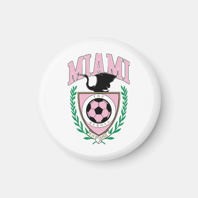 Miami Soccer Varsity Stil Magnet (Framsidan)
