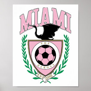 Miami Soccer Varsity Stil Poster