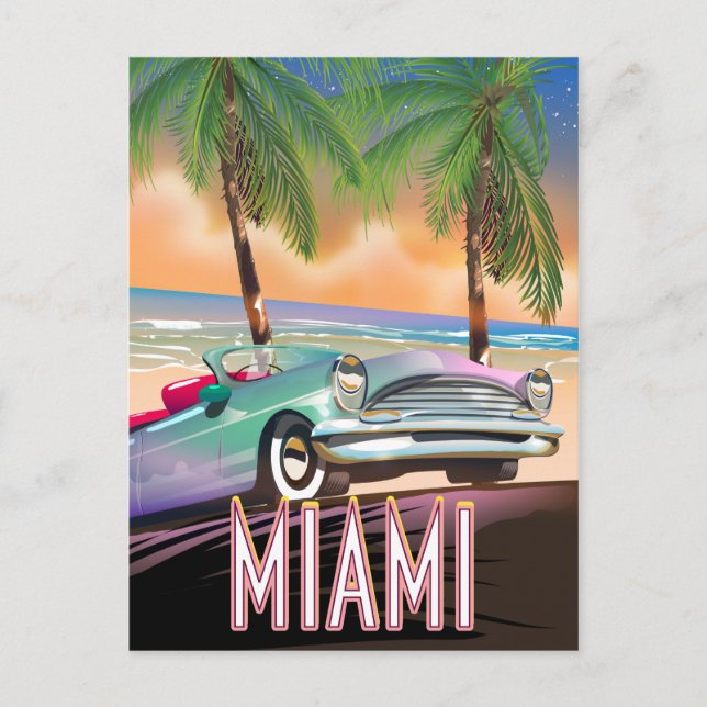 Miami solnedgång vykort (Framsida)