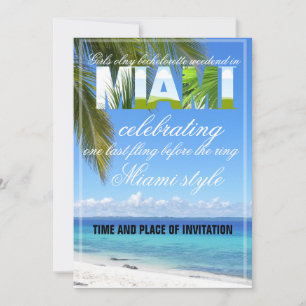Miami Sommar Tjej Weekend Systerparty Inbjudan