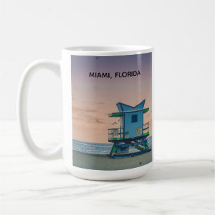 Miami South Beach Florida Livräddare Ocean Kaffemugg