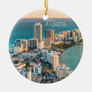 Miami South Beach Florida Ocean View Julgransprydnad Keramik