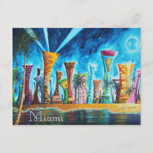 Miami South Beach Florida Pop Art Resa vykort