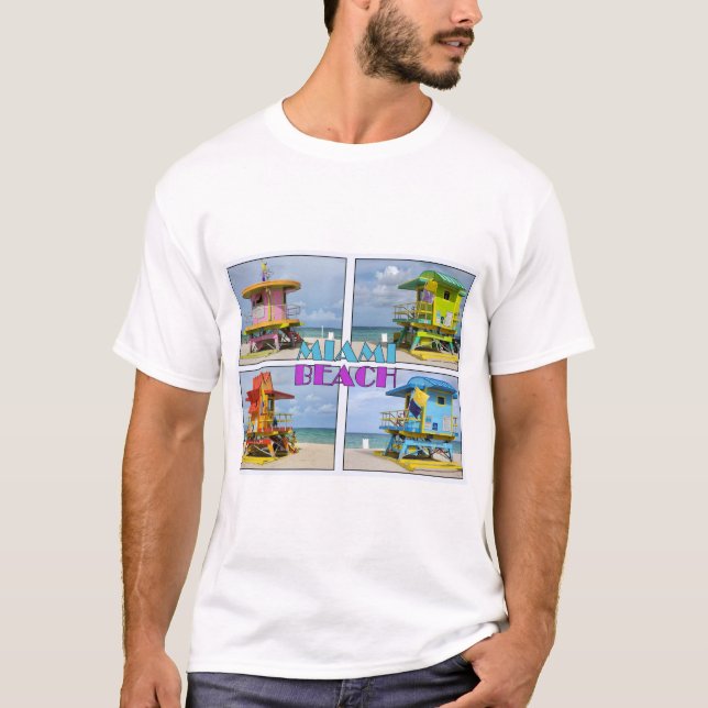 Miami South Beach Lifeguard Torn T Shirt (Framsida)