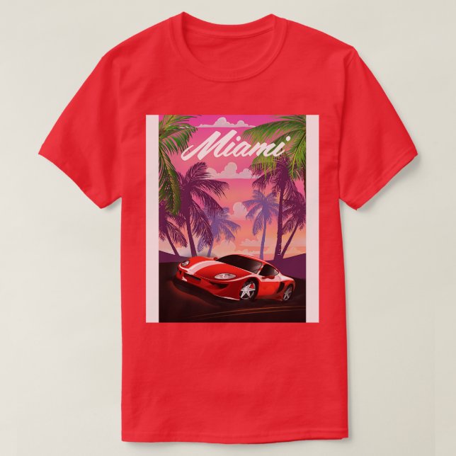 Miami Sports car T Shirt (Design framsida)