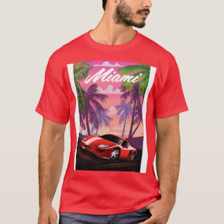 Miami Sports car T Shirt