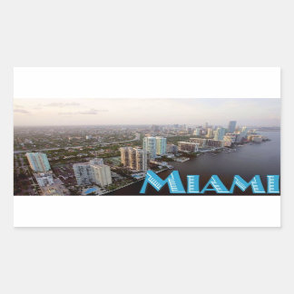 Miami Stickers Rektangulärt Klistermärke