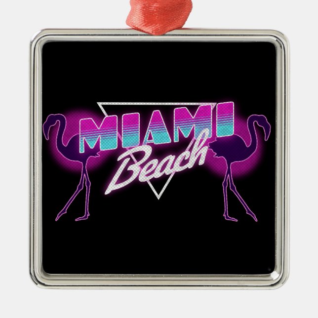 Miami strand julgransprydnad metall (Framsidan)
