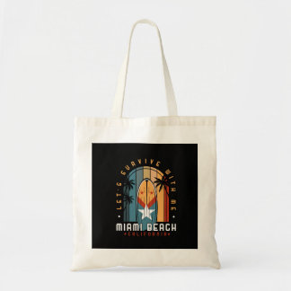 miami strand retro vintage tygkasse