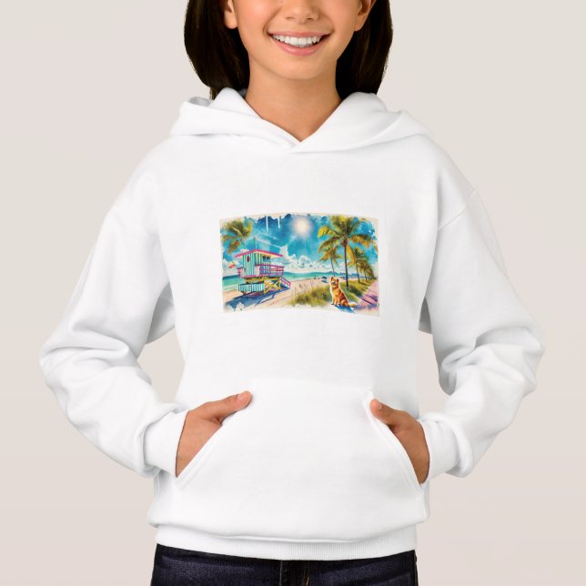 Miami strand t shirt (Framsida)