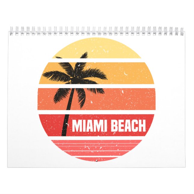 Miami strand T-Shirt Kalender (Omslag)