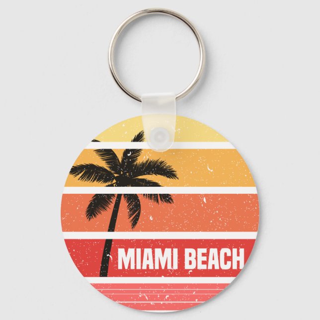 Miami strand T-Shirt Nyckelring (Framsida)