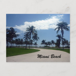 miami strand väg vykort