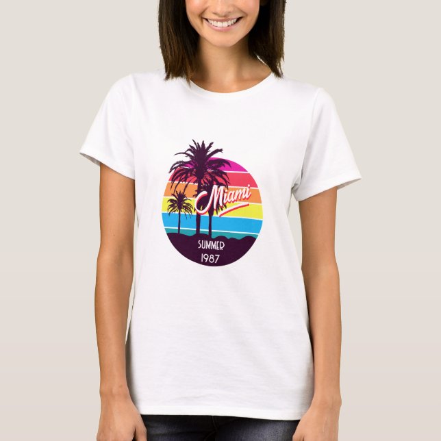 Miami Summer 1987 T Shirt (Framsida)