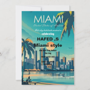 Miami Summer Girls Helg Bachelorette Party Invi Inbjudningar