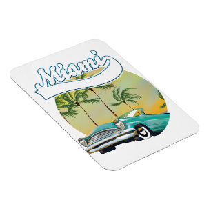 Miami Sunset logotyp Magnet