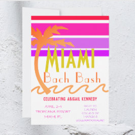 Miami Tropical Bachelorette Party Inbjudningar