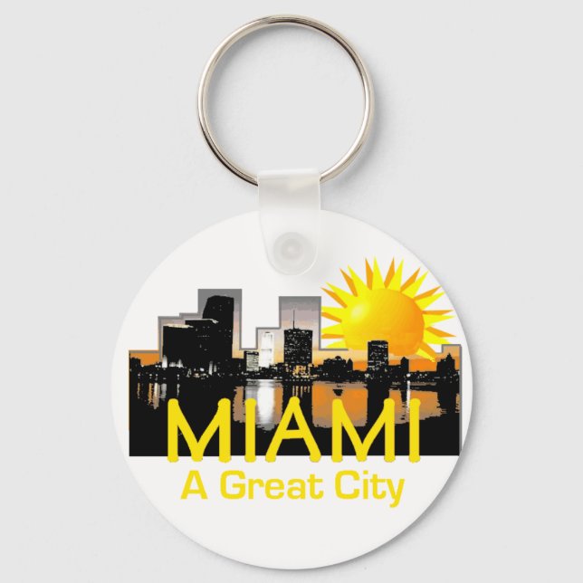 MIAMI Underbar City Keychain Nyckelring (Framsida)