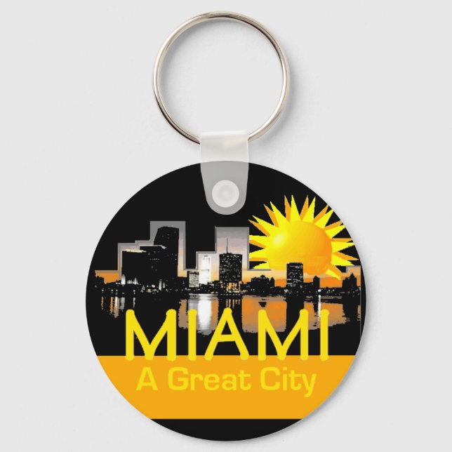 MIAMI Underbar City Keychain Nyckelring (Framsida)