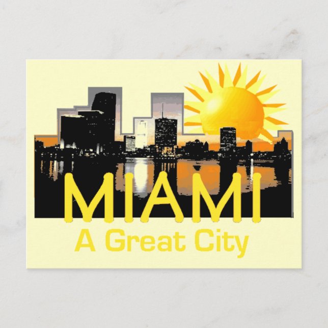 MIAMI Underbar City Postcard Vykort (Framsida)