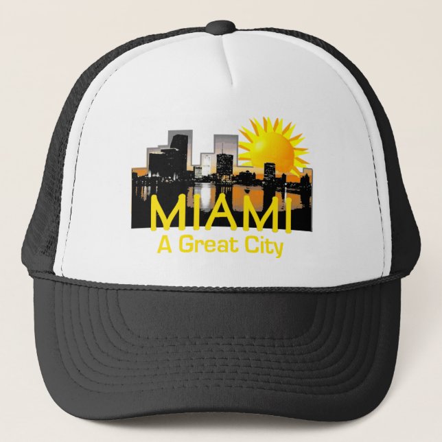 MIAMI underbar stadshatt Truckerkeps (Framsida)