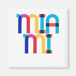 Miami United Stater Pop Art Brev Magnet