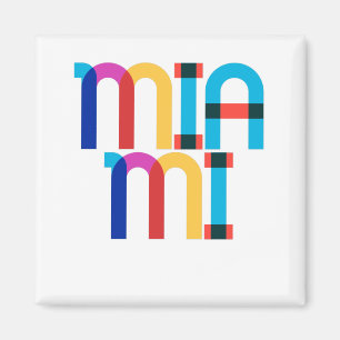 Miami United Stater Pop Art Brev Magnet