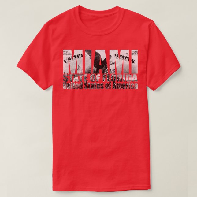 Miami US State of Florida T Shirt (Design framsida)