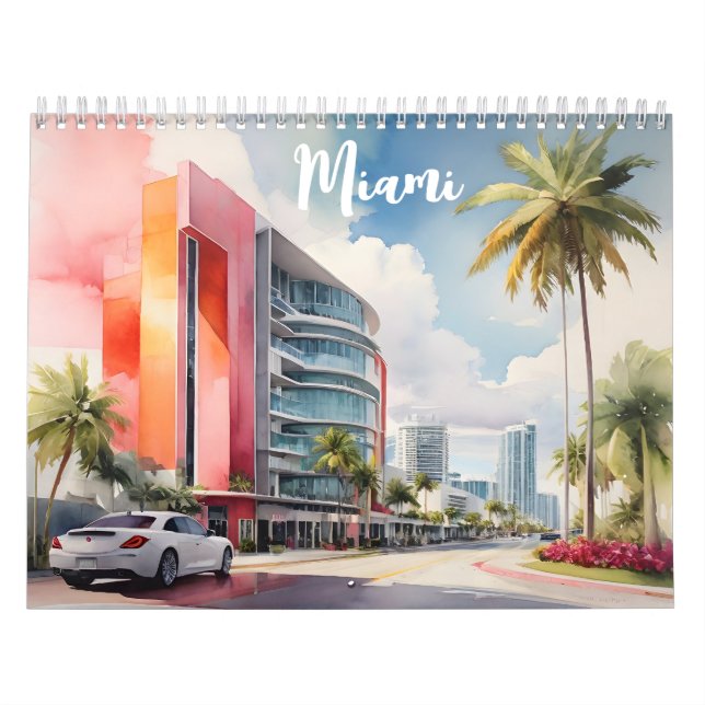 Miami vattenfärgart kalender (Omslag)