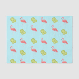 Miami Vibes Flamingo och limes Tissue Paper