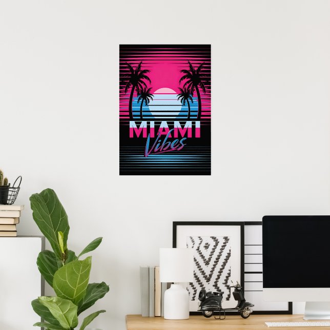 Miami Vibes Poster (Hemmakontoret)
