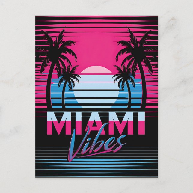 Miami Vibes vykort (Framsida)