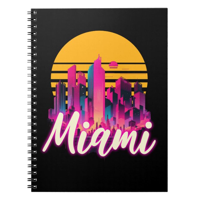 Miami vid solnedgången anteckningsbok (Framsidan)