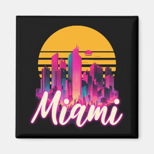 Miami vid solnedgången magnet
