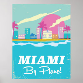Miami vintage 1980-tals resaffisch poster