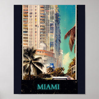 Miami vintage affisch