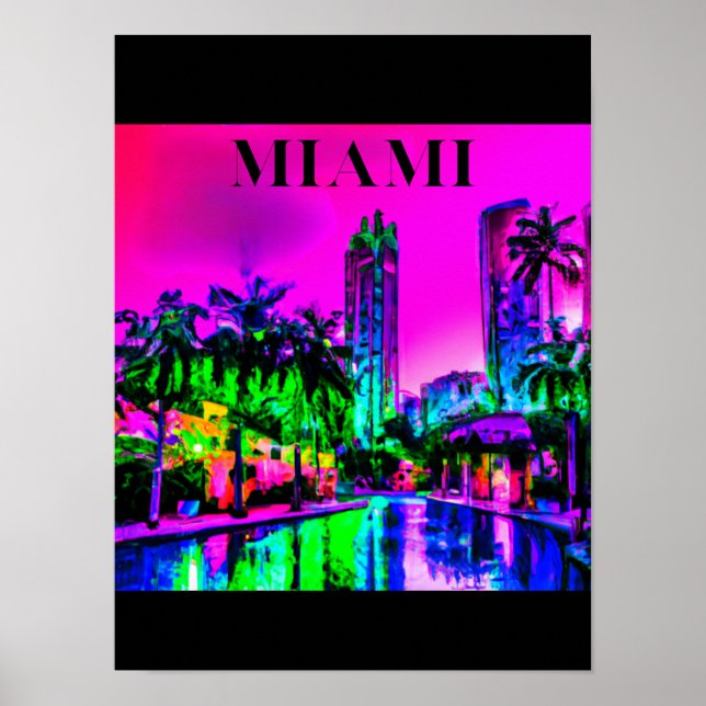 Miami Vintage Poster (Framsidan)