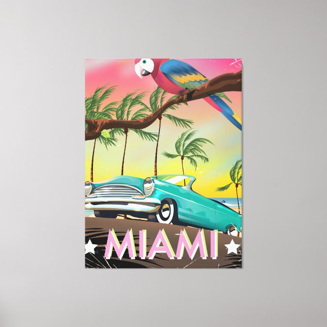 Miami vintage retro Resa tryck (Framsida)