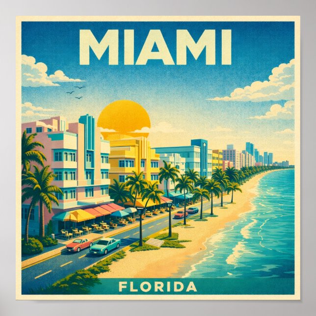 MIami Vintage Travel Poster (Framsidan)