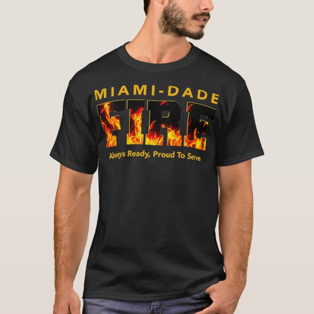 MiamiDade Florida Fire Rädding Department Duty T Shirt (Framsida)