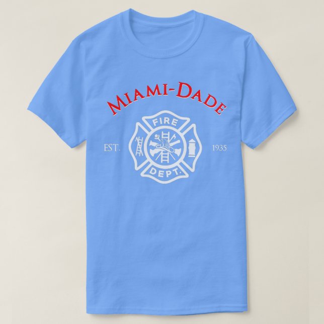 MiamiDade Florida Fire Rädding Department Firewar T Shirt (Design framsida)