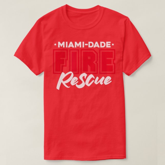 MiamiDade Florida Fire Rädding Department Firewar T Shirt (Design framsida)