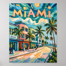 Miamis Ocean Drive Art in Van Gogh's Stil Travel