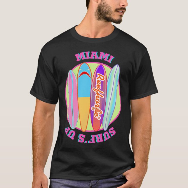 Miamis våg är hög t shirt (Framsida)