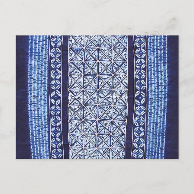 Miao Indigo Tie-Dye #5 Vykort (Framsida)